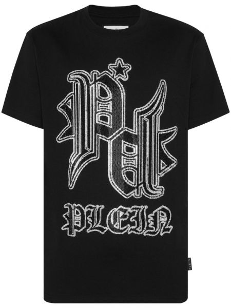 Bavlněné tričko Philipp Plein černé