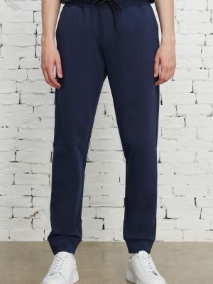 Spodnie sportowe bawełniane z kieszeniami Ac&co / Altınyıldız Classics niebieskie