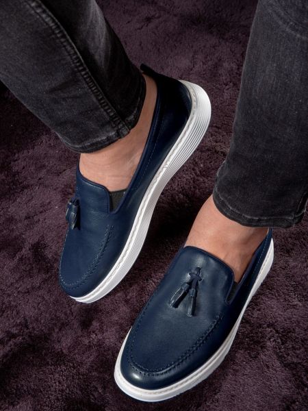 Casual δερμάτινα loafers με κρόσσια Ducavelli