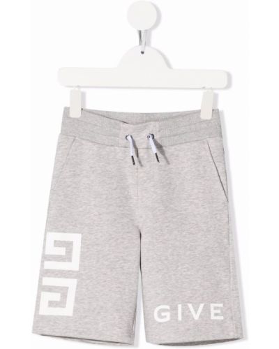 Trykt shorts for jenter Givenchy Kids grå