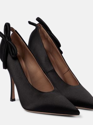 Pantofi cu toc din satin Valentino Garavani negru