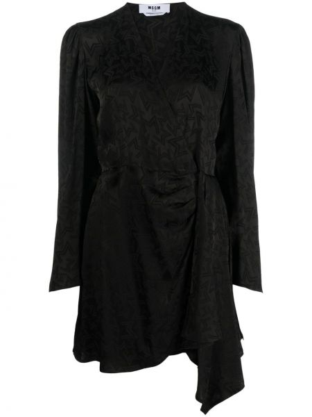 Sukienka mini z nadrukiem Msgm czarna