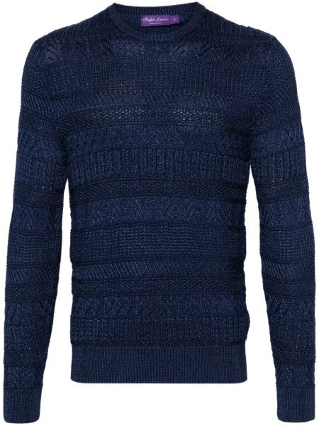 Дълъг пуловер с кръгло деколте Ralph Lauren Purple Label