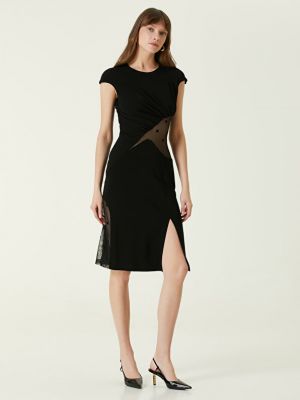 Прозрачное платье миди Givenchy черное