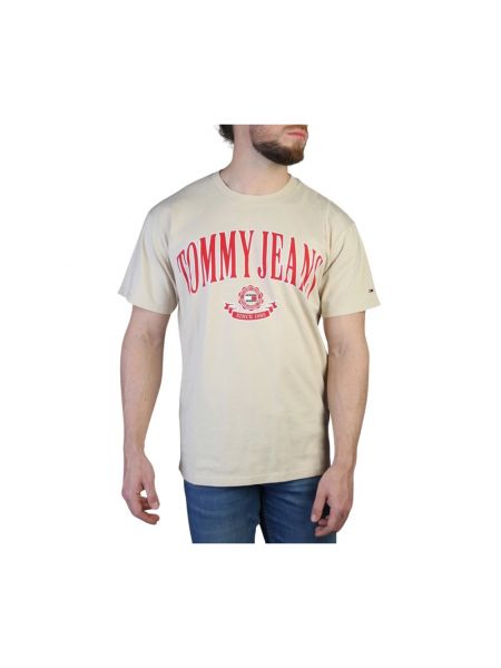 Koszulka z krótkim rękawem Tommy Hilfiger brązowa