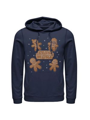 Пуловер с капюшоном с принтом со звездочками Star Wars синий