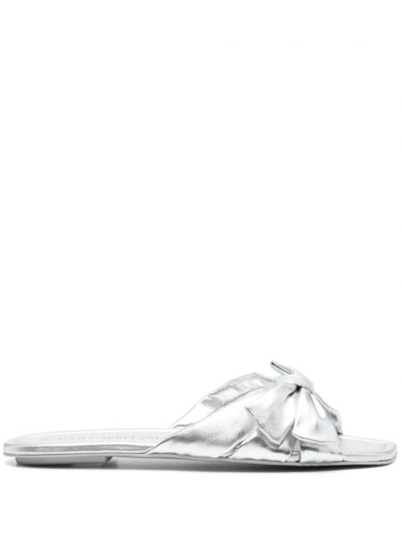 Sandale din piele Stuart Weitzman argintiu
