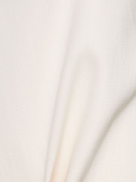 Jupe longue en lin en viscose Ferragamo blanc