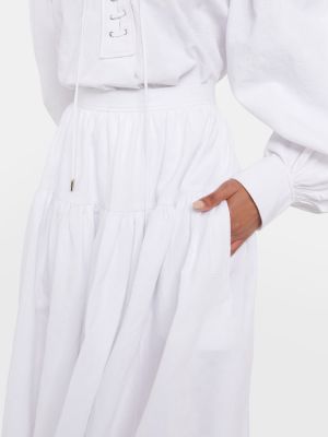 Falda larga de algodón Chloé blanco