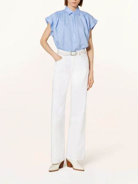 Льняная блузка Polo Ralph Lauren синяя