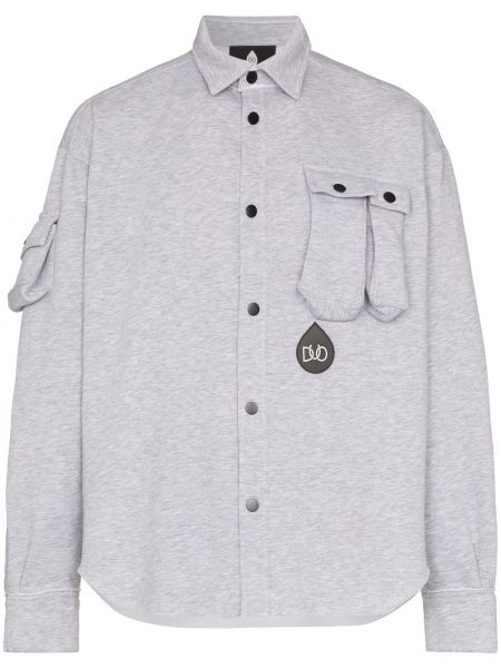 Jersey srajca z gumbi Duoltd siva