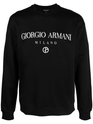 Sweat à imprimé Giorgio Armani noir