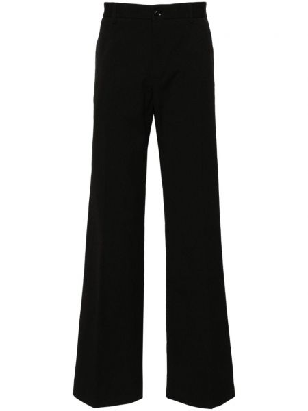 Ravne hlače Dolce & Gabbana črna