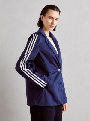 Пиджак в полоску Adidas Originals синий