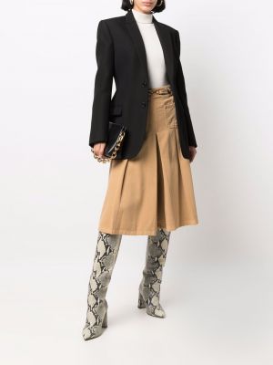 Falda plisada Elisabetta Franchi marrón