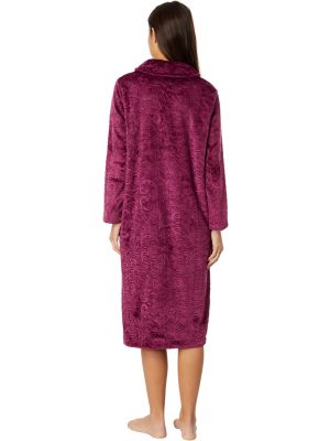 Длинный халат на молнии с длинным рукавом с шалевым воротником Karen Neuburger фиолетовый