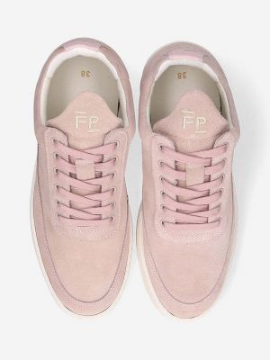 Sneakersy zamszowe Filling Pieces różowe
