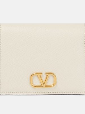 Kožená peněženka Valentino Garavani bílá