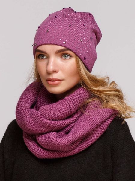 Флісовий шарф Demari фіолетовий