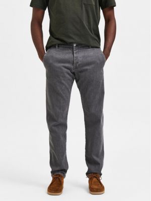Straight leg jeans Selected Homme grigio