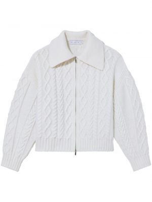 Cardigan in maglia intrecciata Proenza Schouler White Label bianco