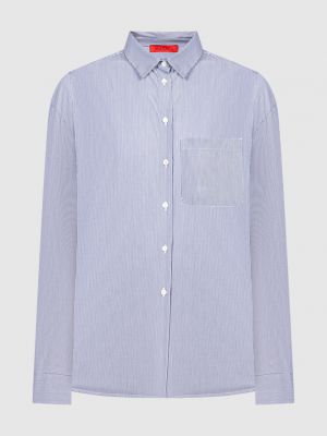 Рубашка в полоску Max & Co синяя