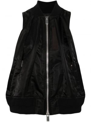 Plisovaná vesta Sacai čierna