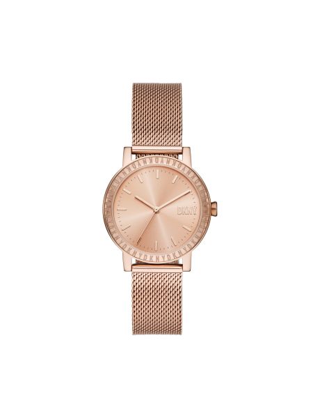 Позолочений годинник Dkny рожевий
