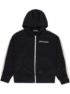 Gestreifter hoodie mit reißverschluss Palm Angels schwarz