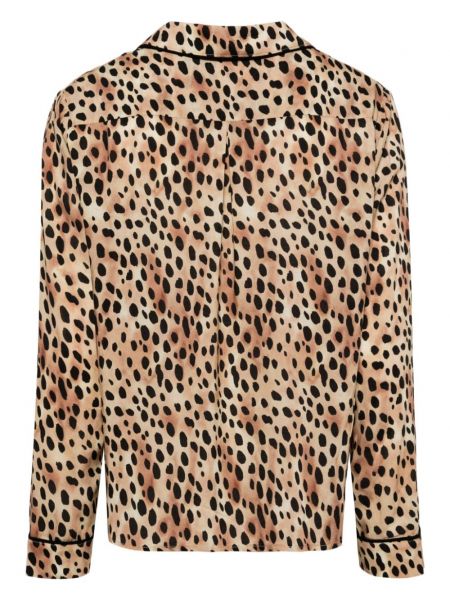 Pyjama à imprimé à imprimé léopard Rixo marron