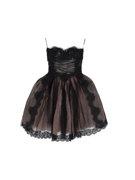 Jedwabna sukienka bez ramiączek Dolce & Gabbana Pre-owned czarna