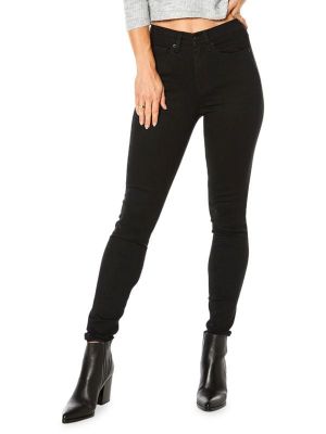 Черные джинсы скинни с высокой талией Juicy Couture