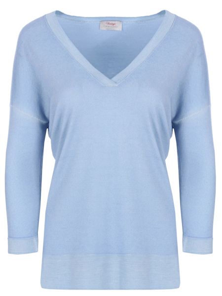 Шерстяной пуловер Gran Sasso голубой