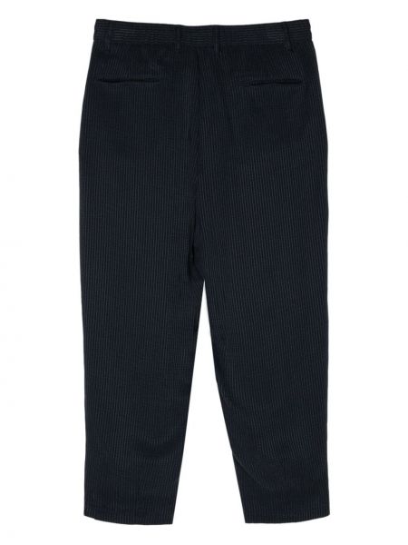 Kostkované rovné kalhoty Giorgio Armani modré