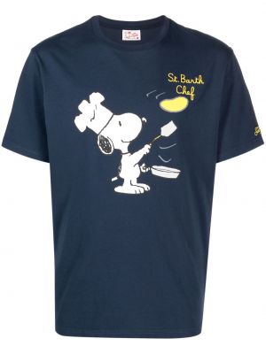 T-shirt con stampa Mc2 Saint Barth blu
