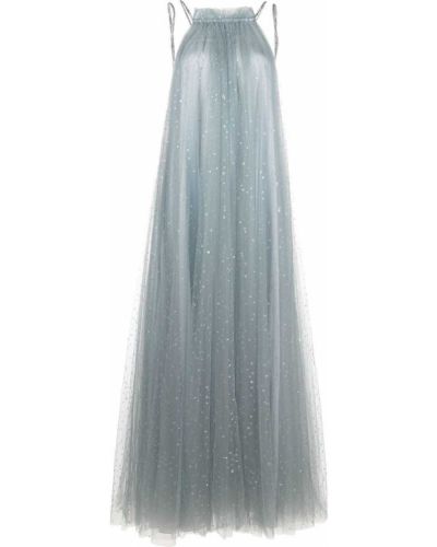 Платье из фатина Giorgio Armani, синее