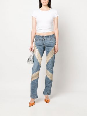 Jeansy skinny slim fit w wężowy wzór Dolce & Gabbana Pre-owned