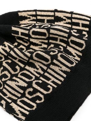 Bonnet en tricot Moschino noir
