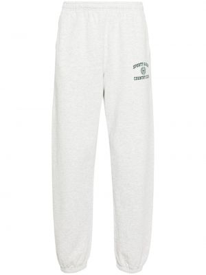 Pantalon de joggings en coton Sporty & Rich gris