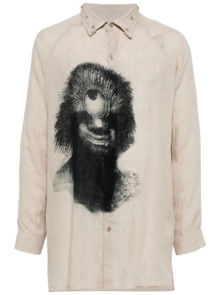 Ľanová košeľa s potlačou Yohji Yamamoto