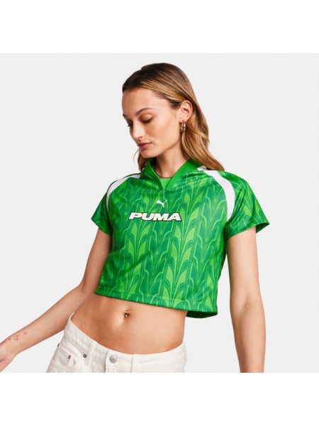 T-shirt en jersey de football Puma vert