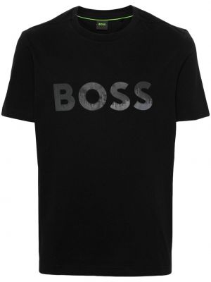 T-shirt aus baumwoll mit print Boss schwarz