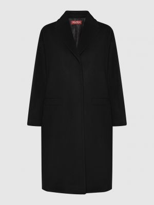 Шерстяное пальто Max Mara черное