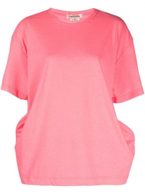 T-shirt avec manches courtes drapé Comme Des Garçons rose