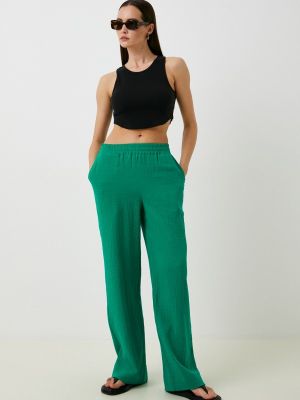 Прямые брюки Vladi Collection зеленые