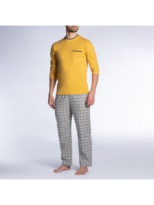 Pijama de franela Daniel Hechter Lingerie amarillo