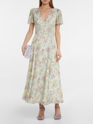 Midi obleka s cvetličnim vzorcem Polo Ralph Lauren