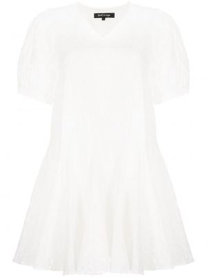 Жакардова рокля с v-образно деколте Tout A Coup бяло