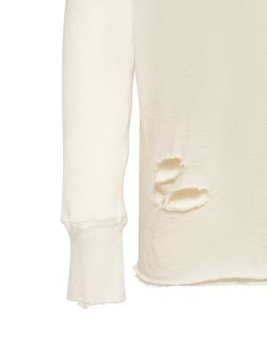 Βαμβακερή μπλούζα με φθαρμένο εφέ από ζέρσεϋ Maison Margiela
