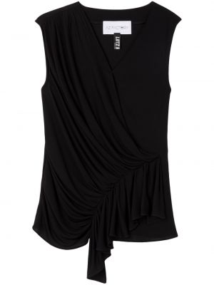 Asymmetrischer bluse mit drapierungen Az Factory schwarz